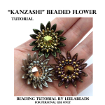 "KANZASHI" BEADED FLOWER